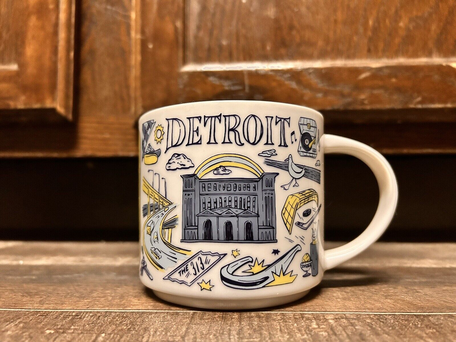 2014 Starbucks Been There Series Coffee Mug Detroit 14oz. Iconic City Landmarks