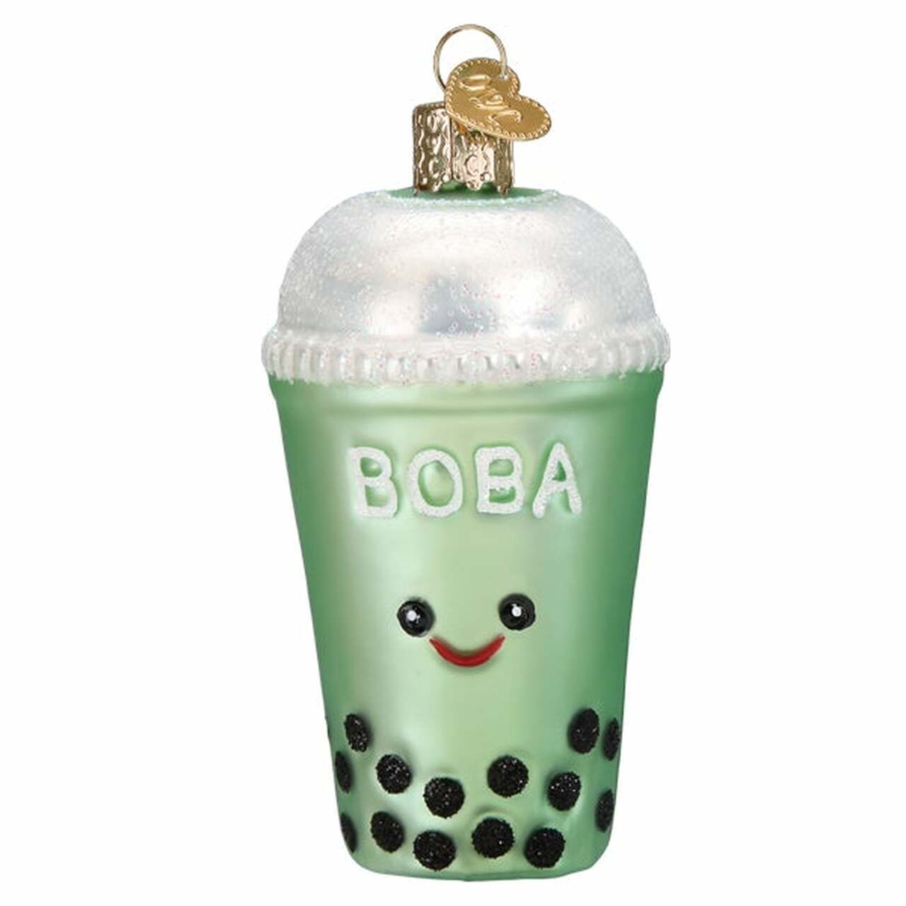 Old World Christmas BOBA TEA (32534) Glass Ornament w/ OWC Box