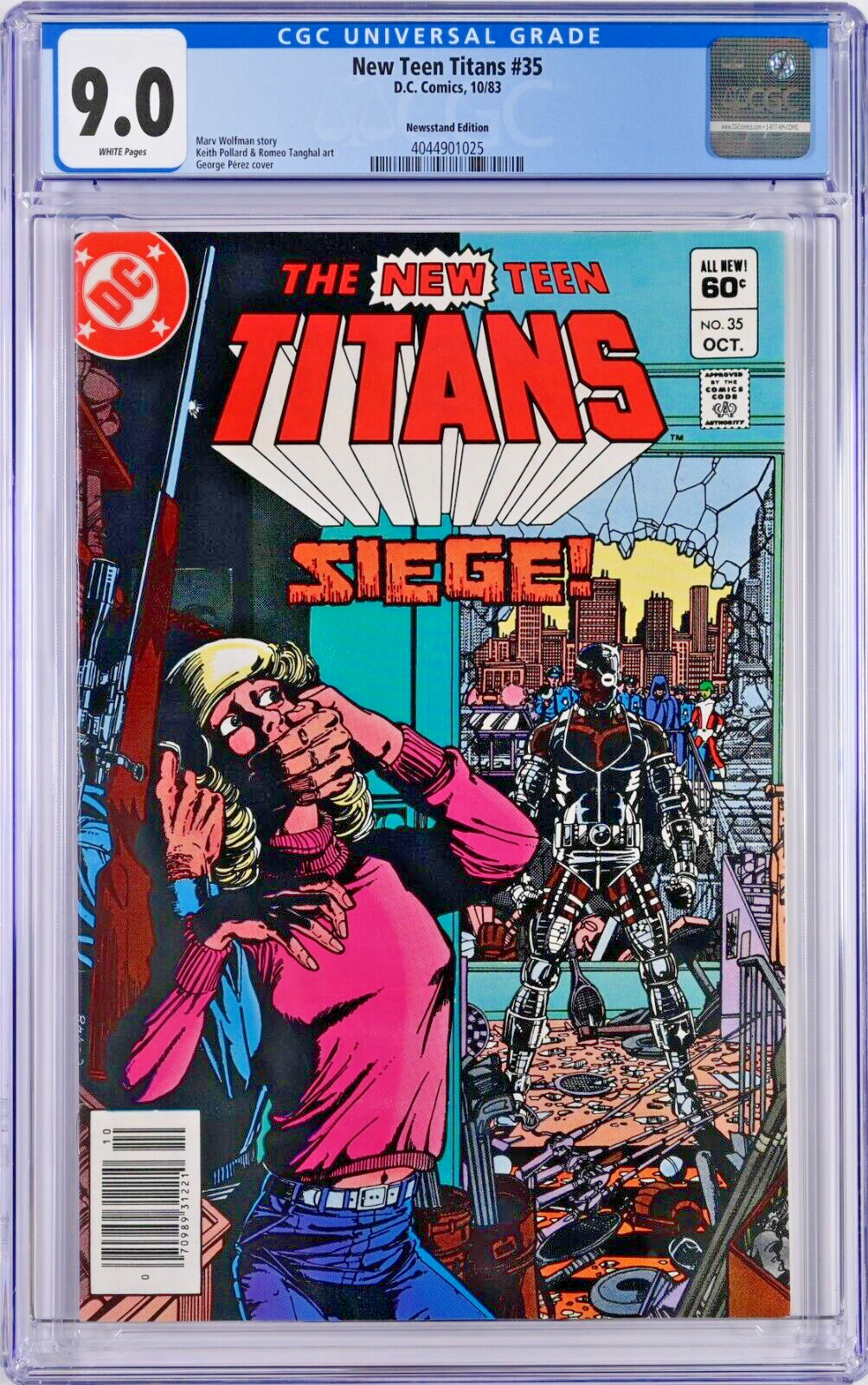 New Teen Titans #35 CGC 9.0 (Oct 1983 DC) Newsstand Edition, 1st Vigilante cameo