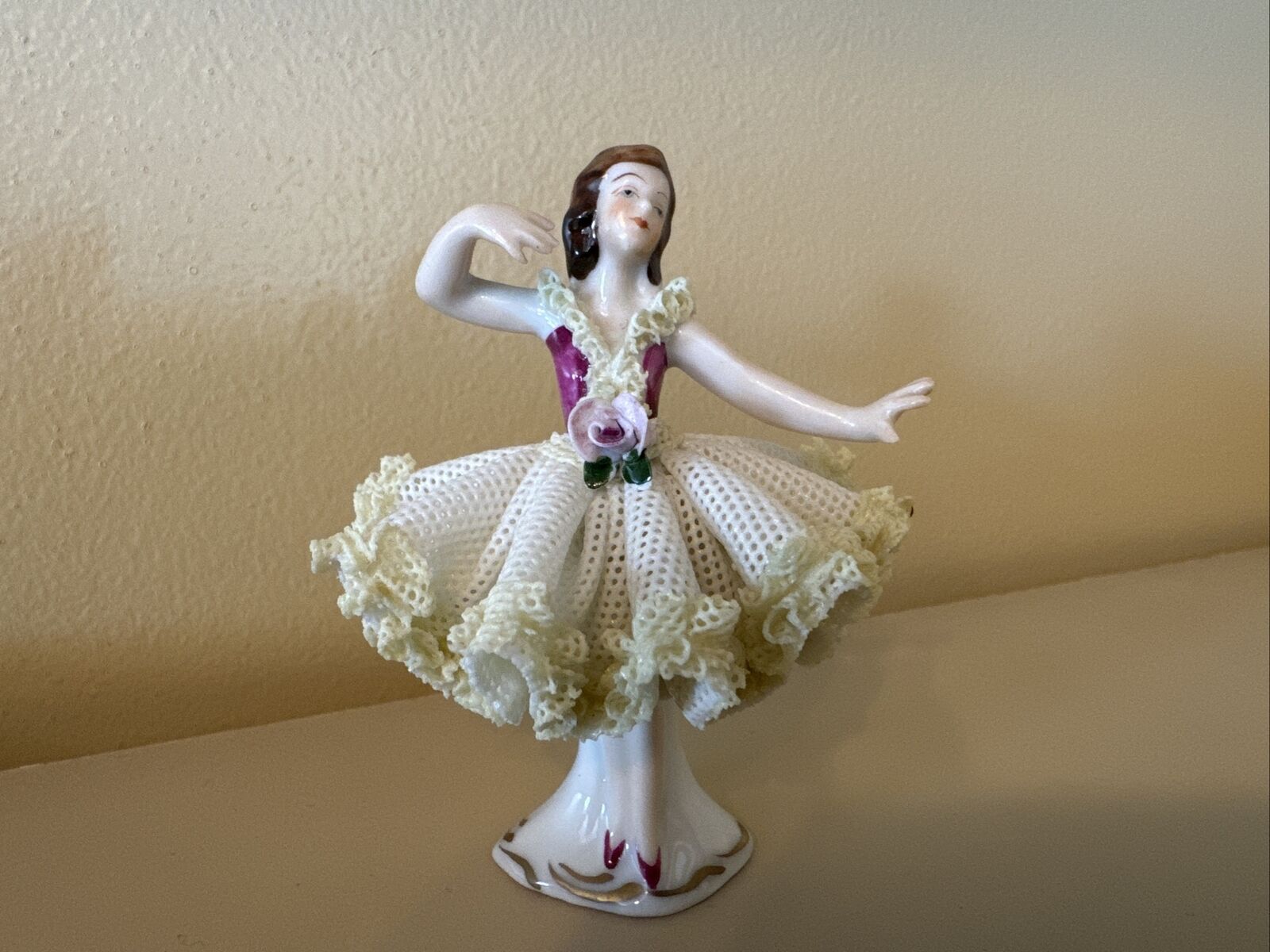 A Beautiful  Dresden Porcelain  Lace Ballerina , Germany