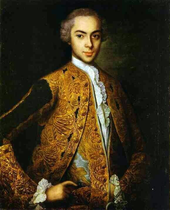 Oil painting Portrait-Of-A-Young-Man-1750s-Ivan-Vishnyakov-Oil-Painting