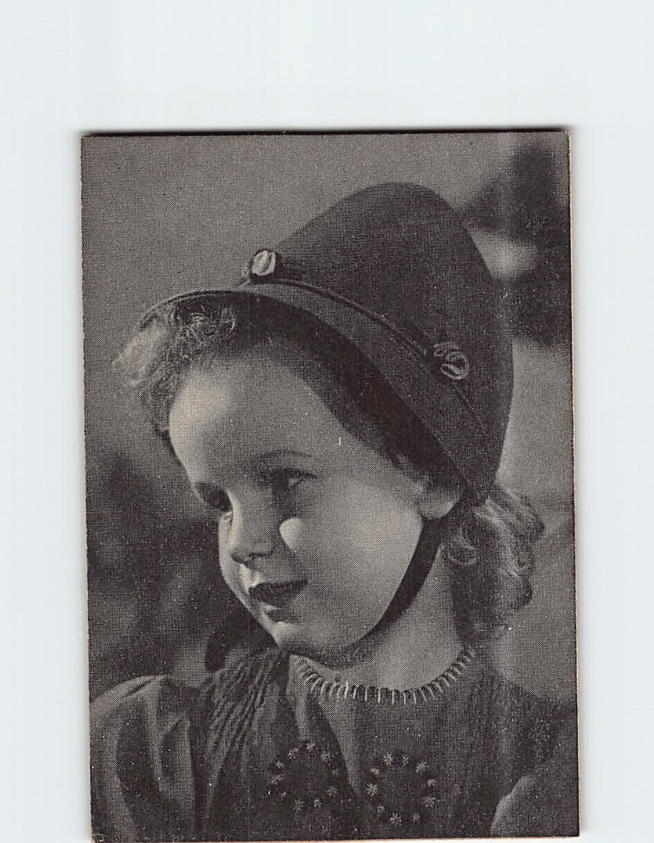 Postcard  Vintage Photo of a Young Girl