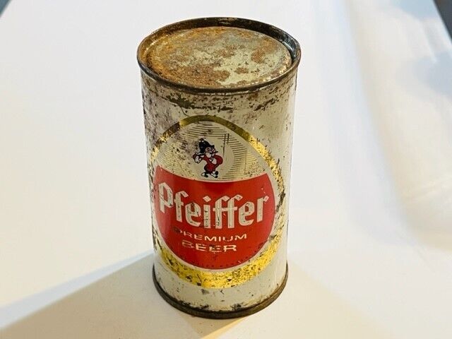 Beer Can - Pfeiffer ( Bottom Opened, Steel, Flat Top )