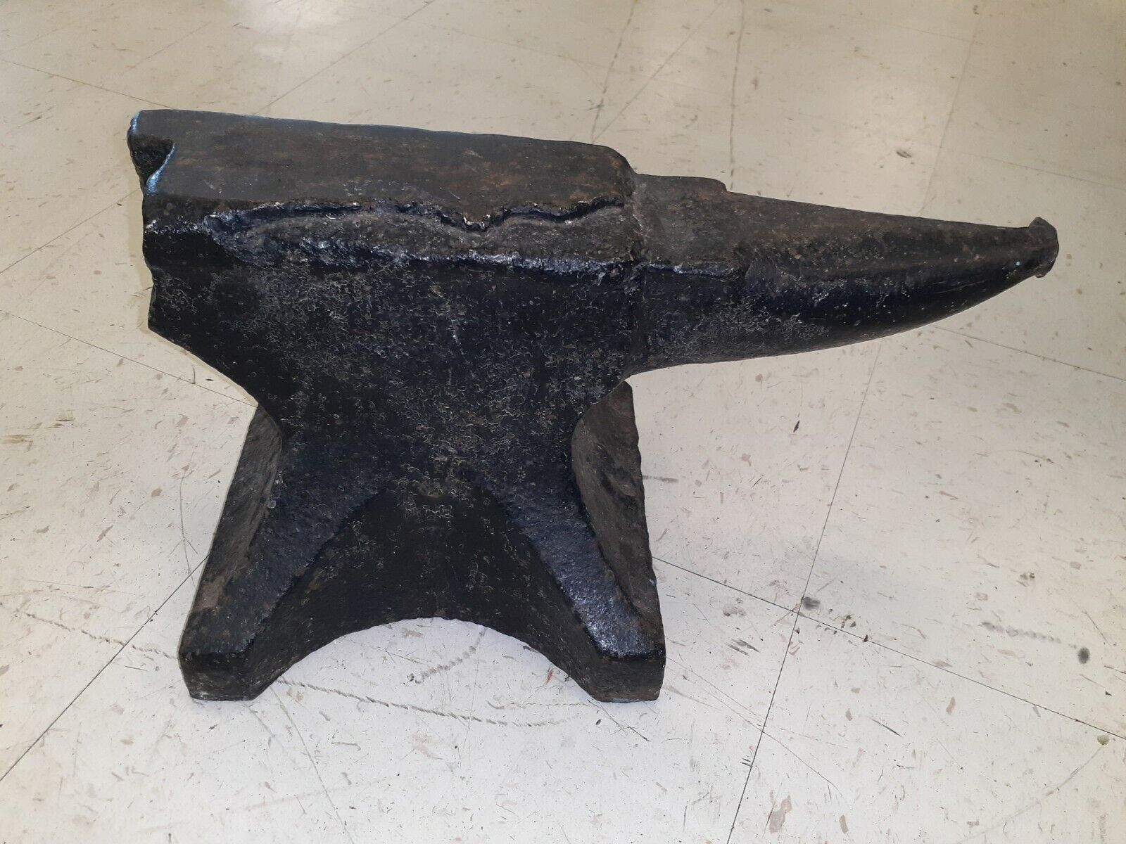 ANTIQUE FISHER ANVIL Blacksmith Hand Forged Old Dated 1891, c-x