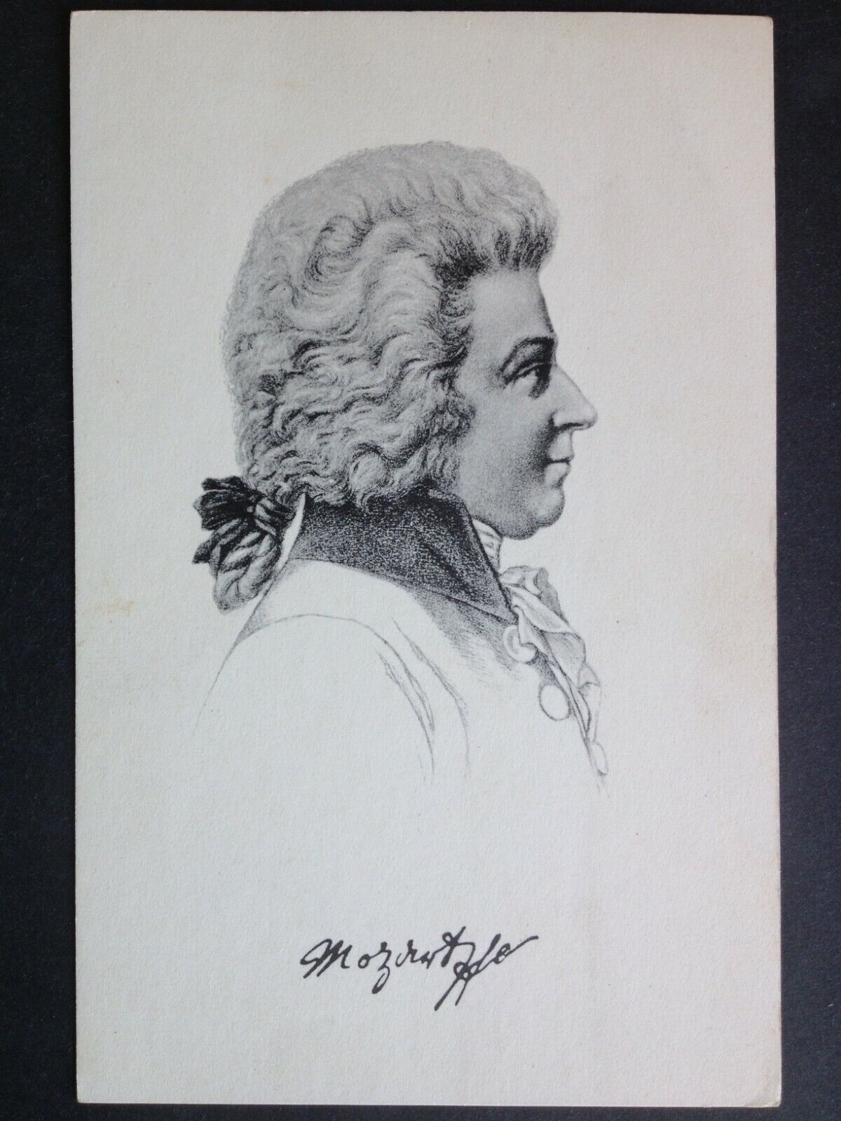 cpa LITHO PRINT Portrait of the German Composer Wolfgang Amadeus MOZART