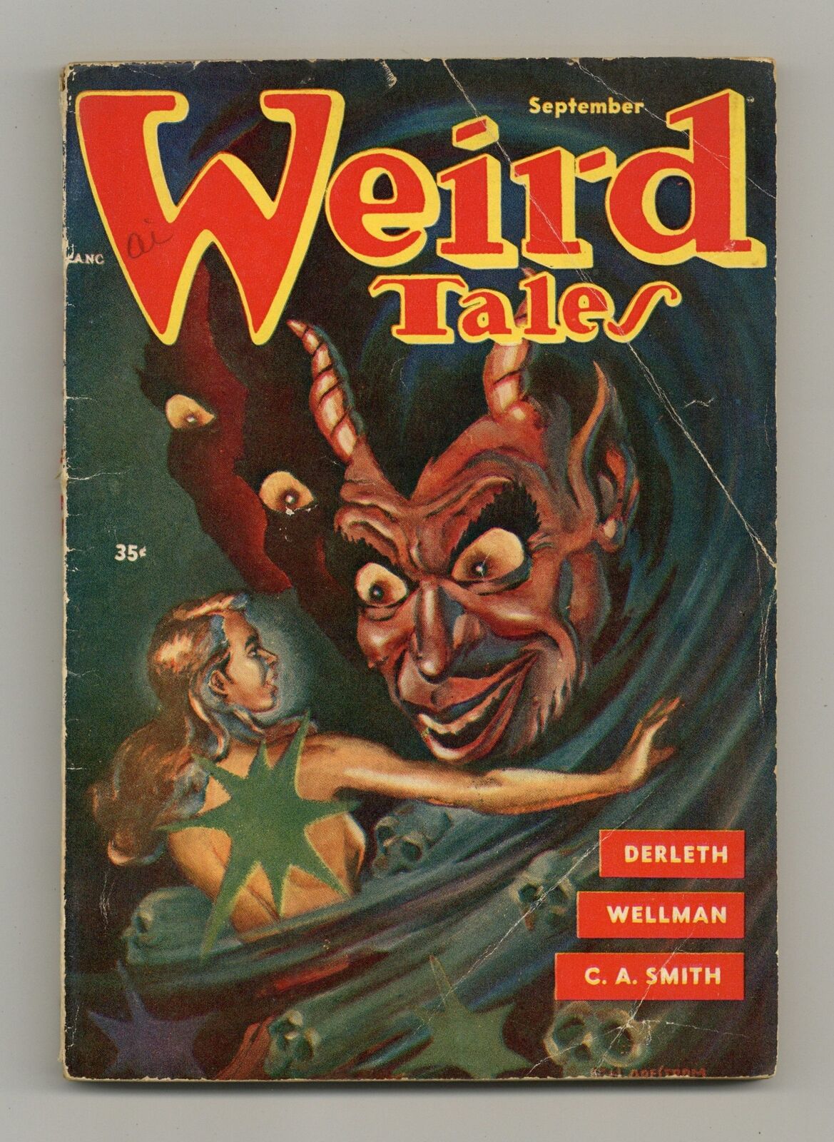 Weird Tales Pulp 1st Series Sep 1953 Vol. 45 #4 VG- 3.5