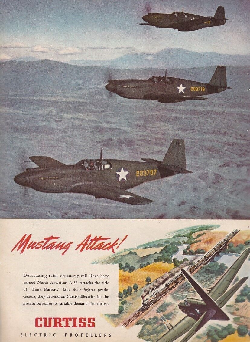 1943 North American Mustang Aircraft ad 7/9/2022d