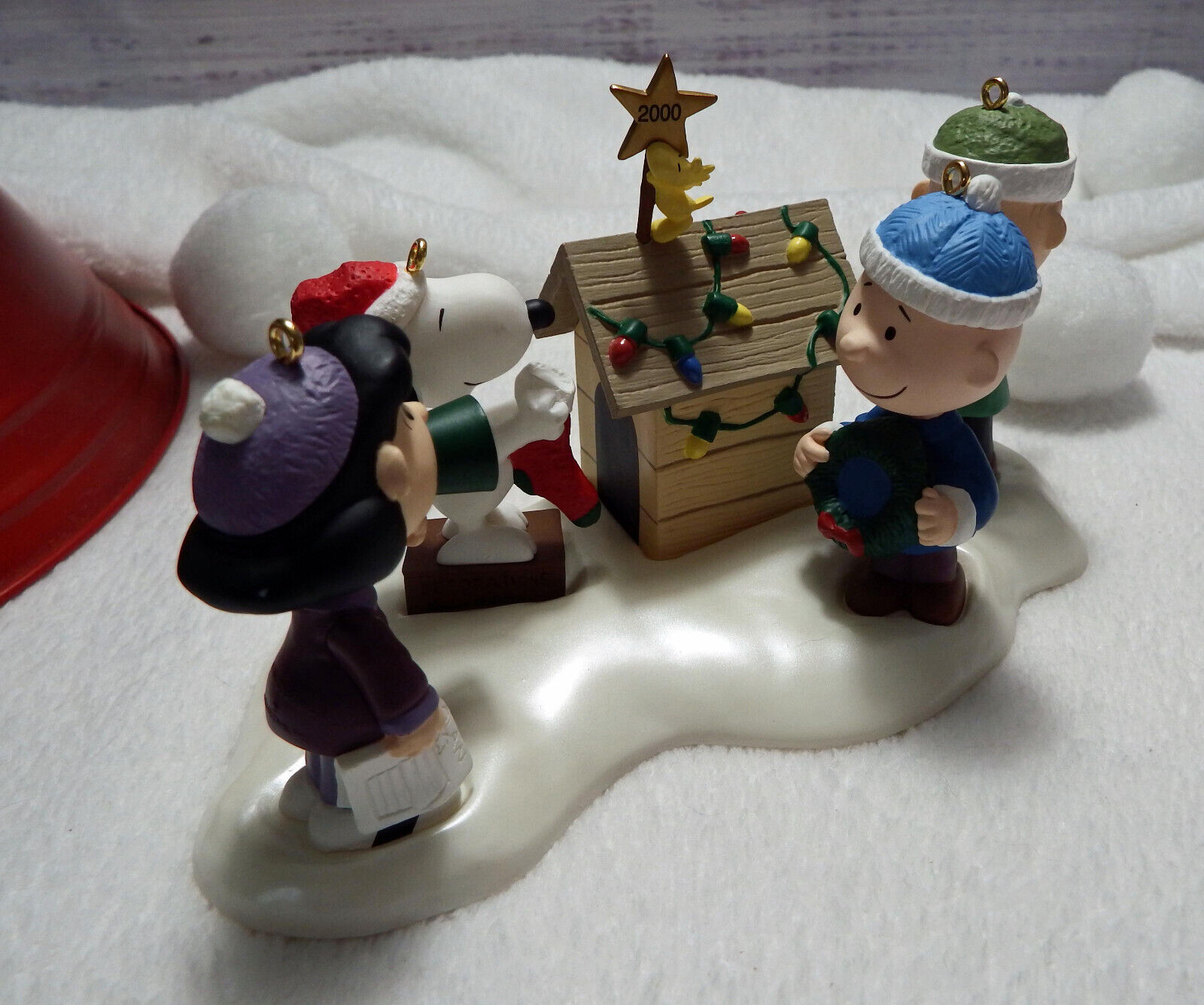 Hallmark, A Snoopy Christmas, Complete Series, dated 2000, ornaments, lot of 5