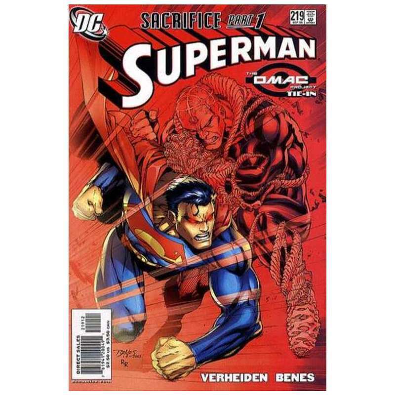 Superman (1987 series) #219 2nd printing in NM minus condition. DC comics [d@