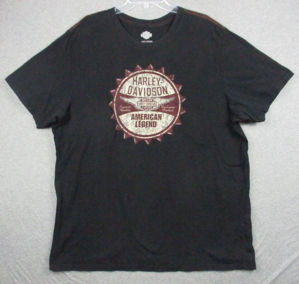Vintage Harley Davidson Shirt XXL Men\'s Black Short Sleeve American Legend USA