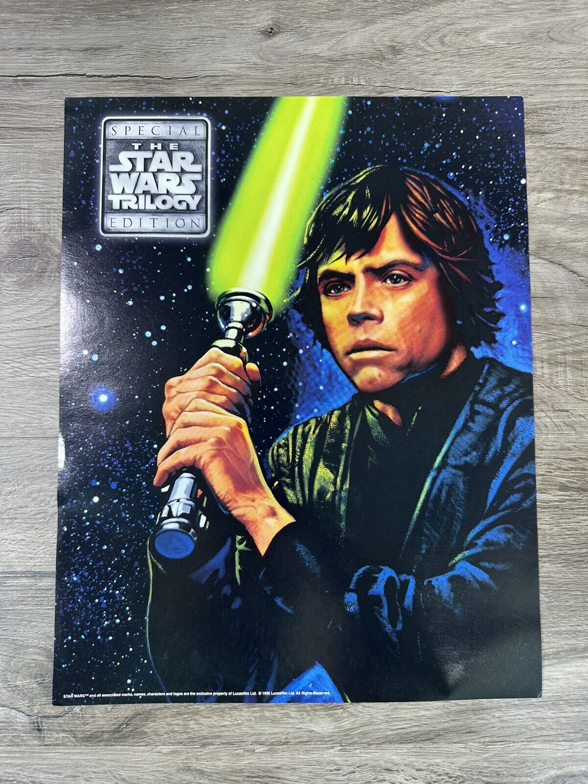 Star Wars Trilogy Movie Poster Jedi Luke Skywalker Special Edi 1996 New Vintage