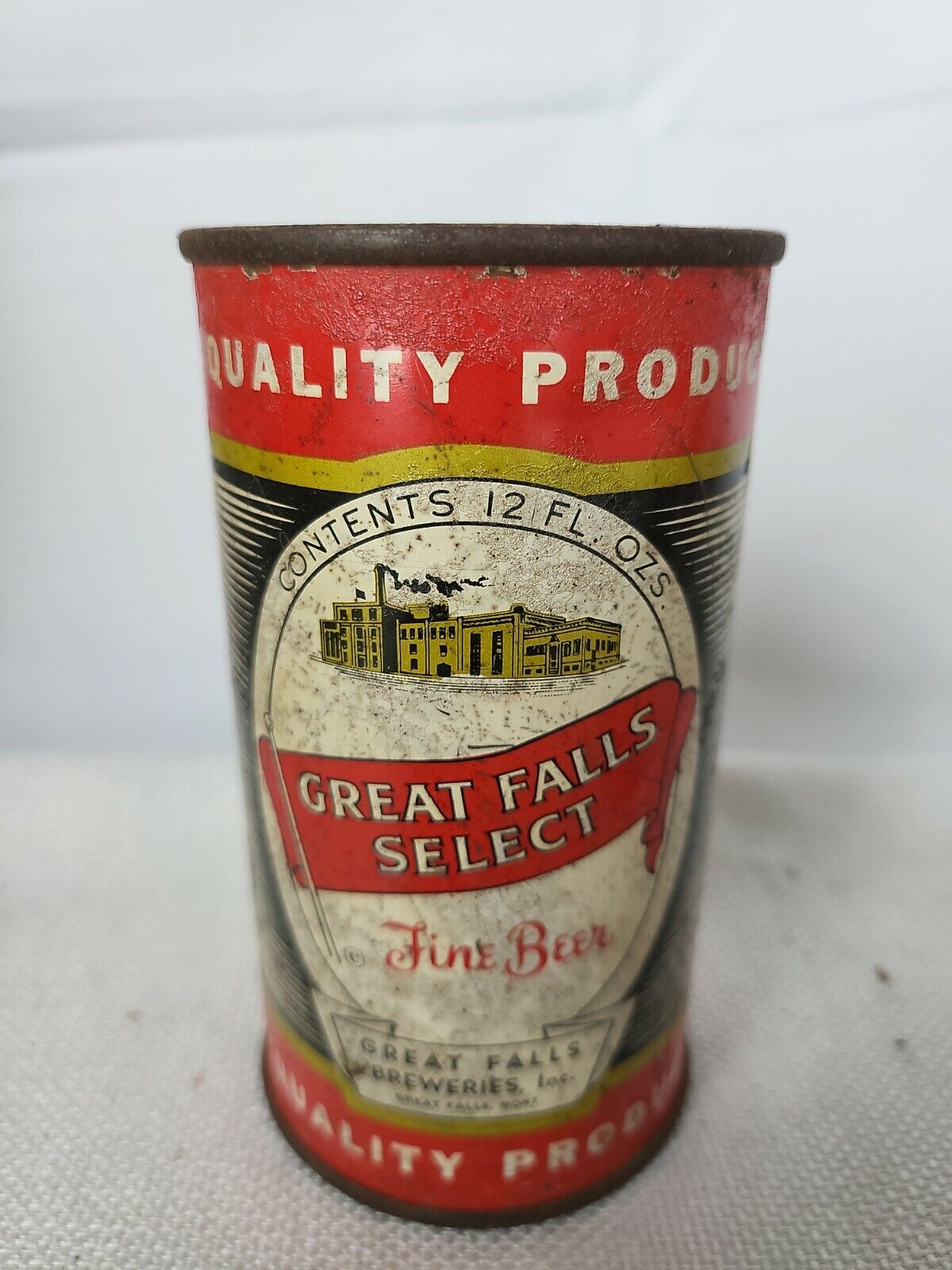 Great Falls Select Fine Flat Top Beer Can Montana EMPTY