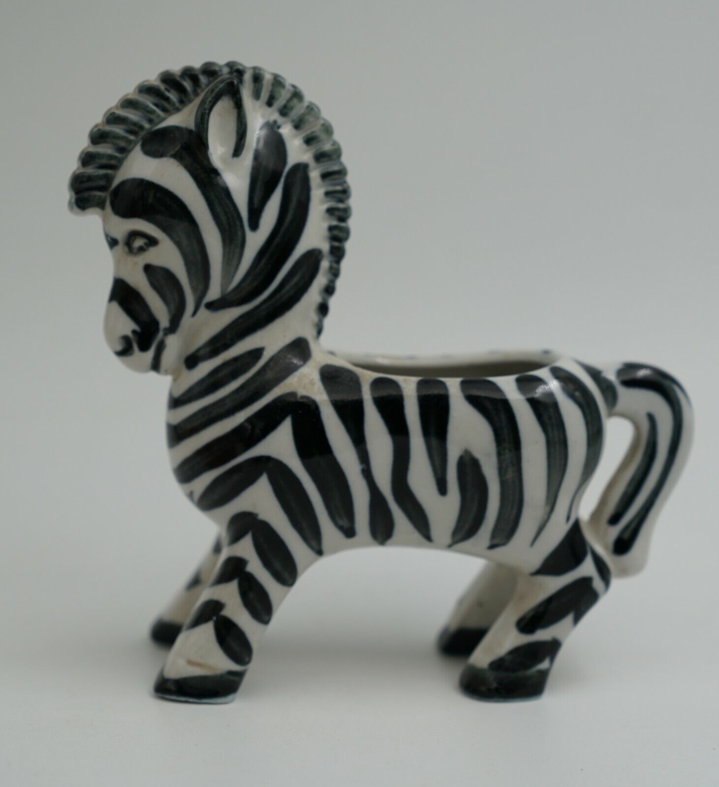 Vintage Pottery Zebra Figurine