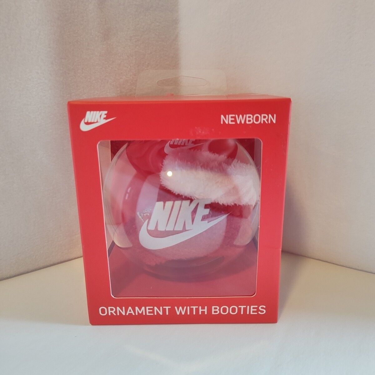 NIKE Ornament w/ 0-6m Booties - Red - New