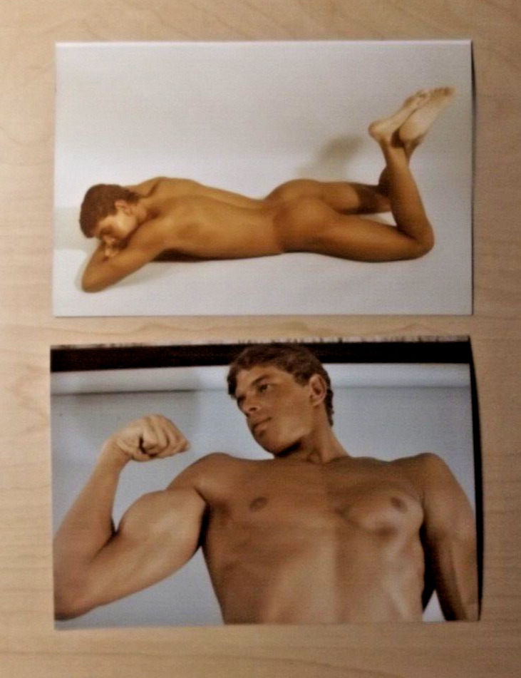 VTg set 2 Cir 1970s Beefcake Muscle Male Nude Mature Photo Art Gay Interest 6x4