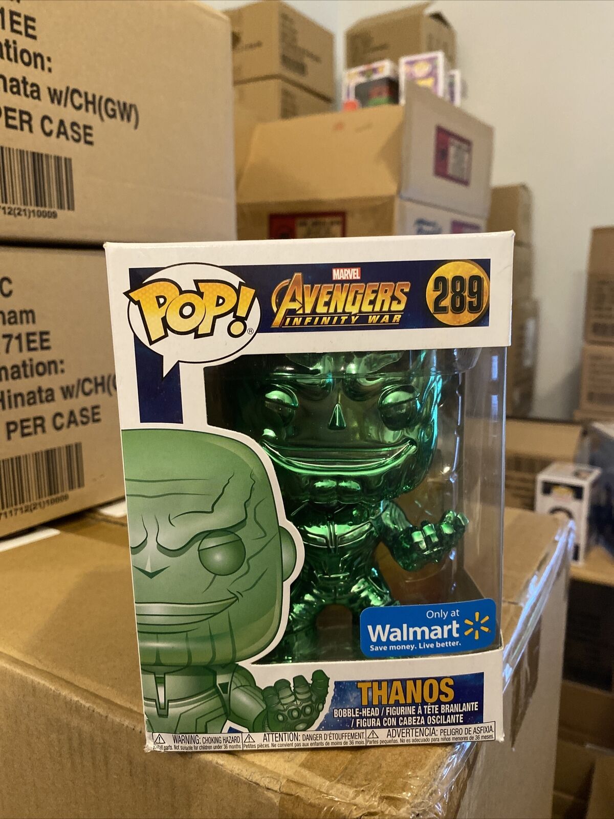 New Boxed Funko Pop - Avengers Infinity War Thanos Green Chrome 289 Walmart