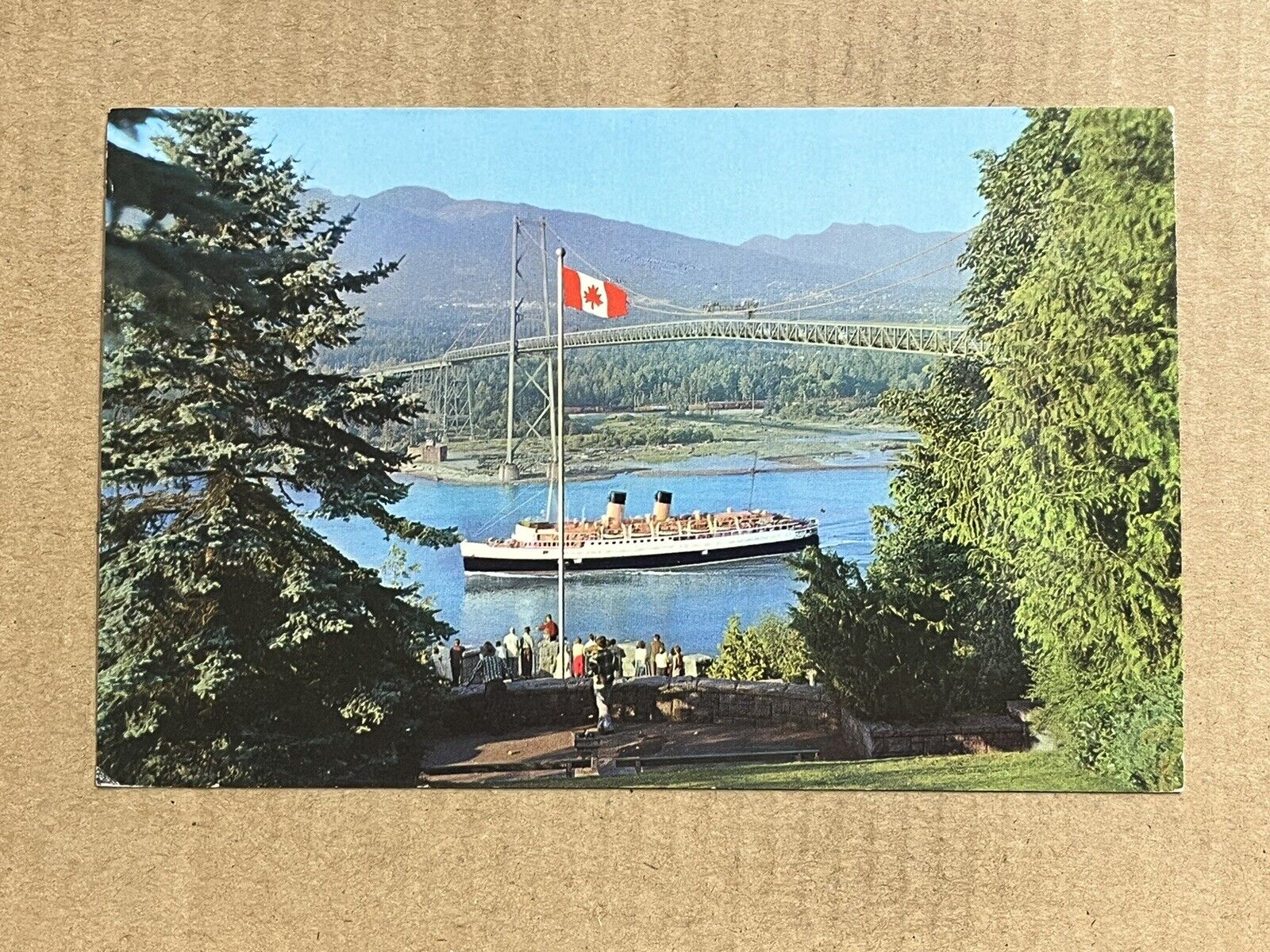 Postcard CPSS Princess Patricia Steamer Ship Lion’s Gate Bridge Vancouver Canada