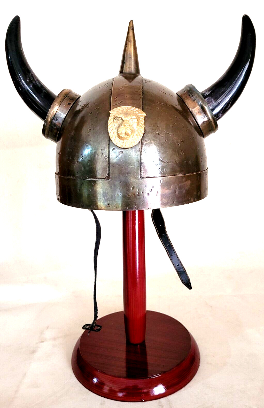 18 Gauge Viking Barbarian  Armor Helmet with Real Horns