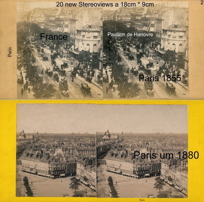 20 Stereoviews Paris 1855 France Frankreich  Lot 2
