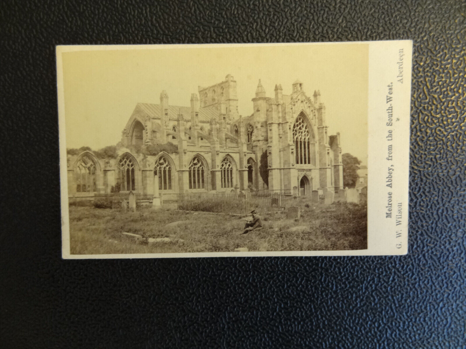 George W. Wilson, Melrose Abbey,  before 1893, CDV size,  12 bucks