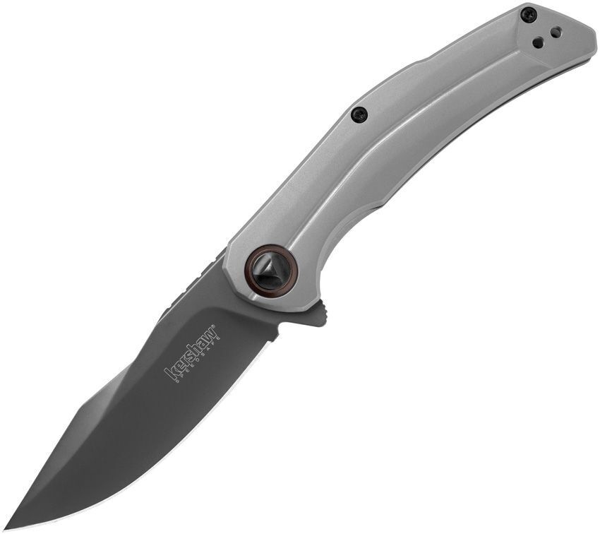Kershaw Believer Framelock A/O - Bead blast finish stainless handle- Edc  knife