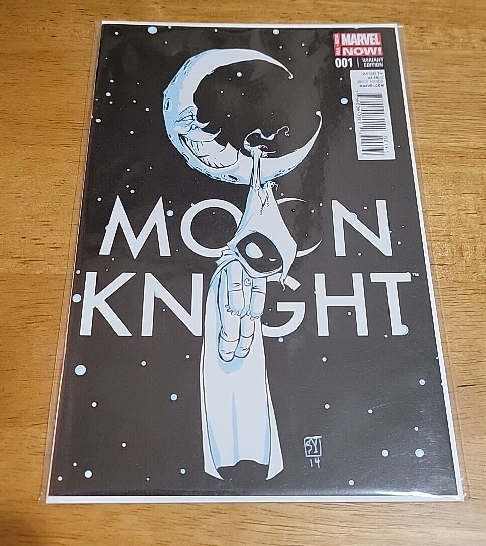 Rare HTF Moon Knight 1 NM 2014 1st App Ryan Trent Skottie Young Variant LowPrint