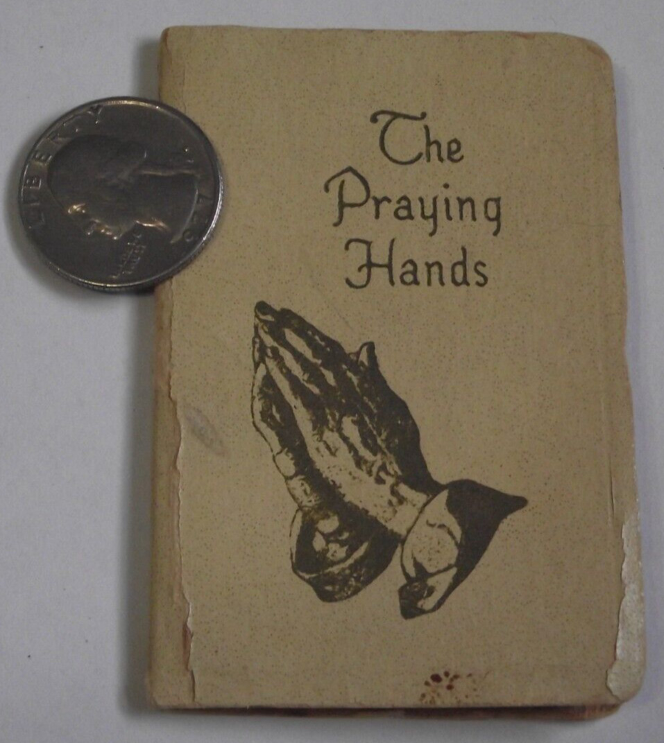 Vtg religious small booklet The Praying Hands book a popular poem by Helen Rice