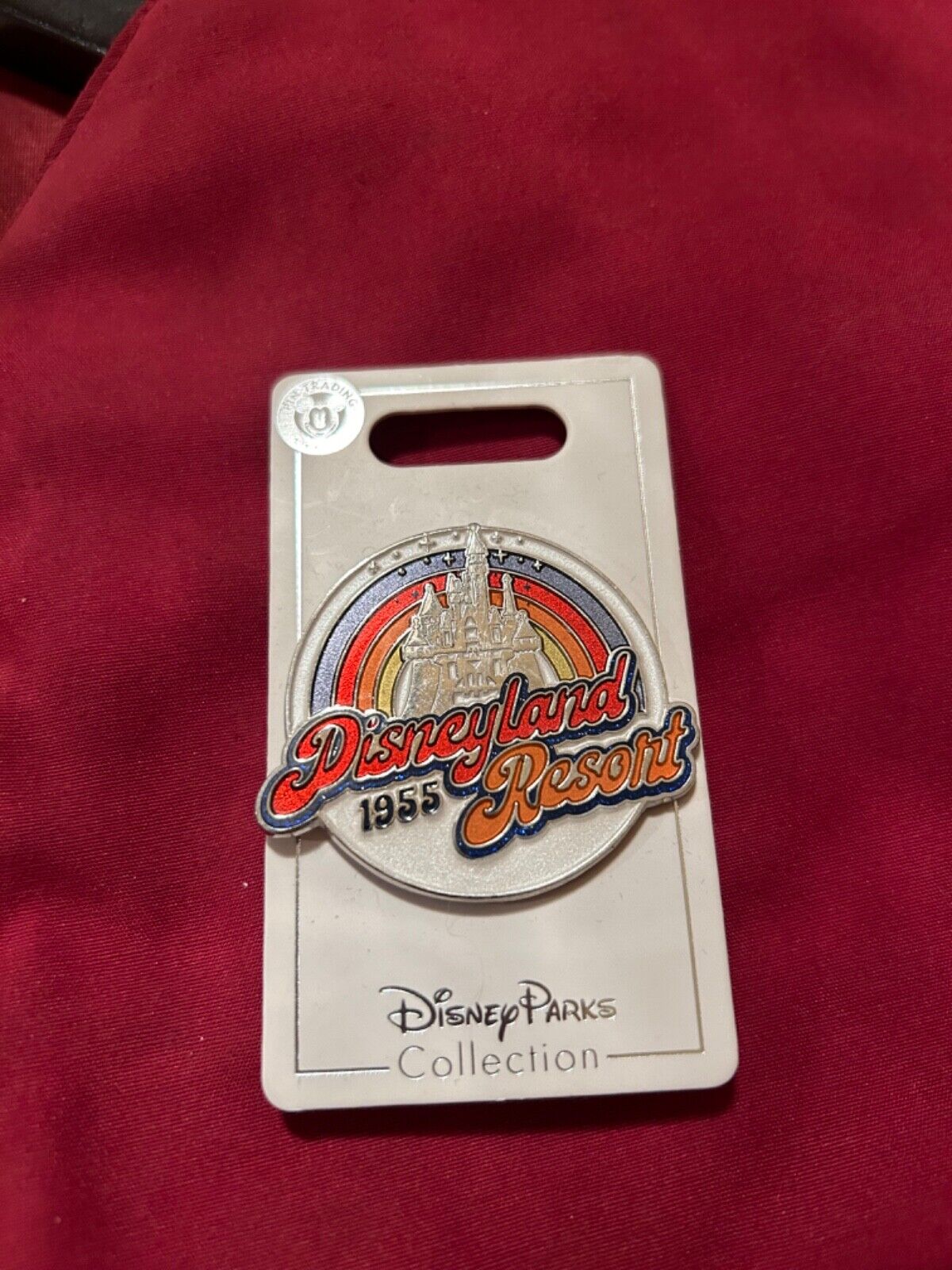 Disney Parks Yellow Rainbow Castle Retro 1955 Disneyland Resort Logo Pin (2020)