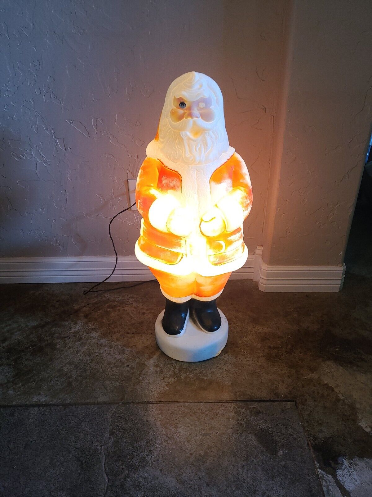 Vintage Christmas Empire lighted Santa Clause Blow Mold 33\