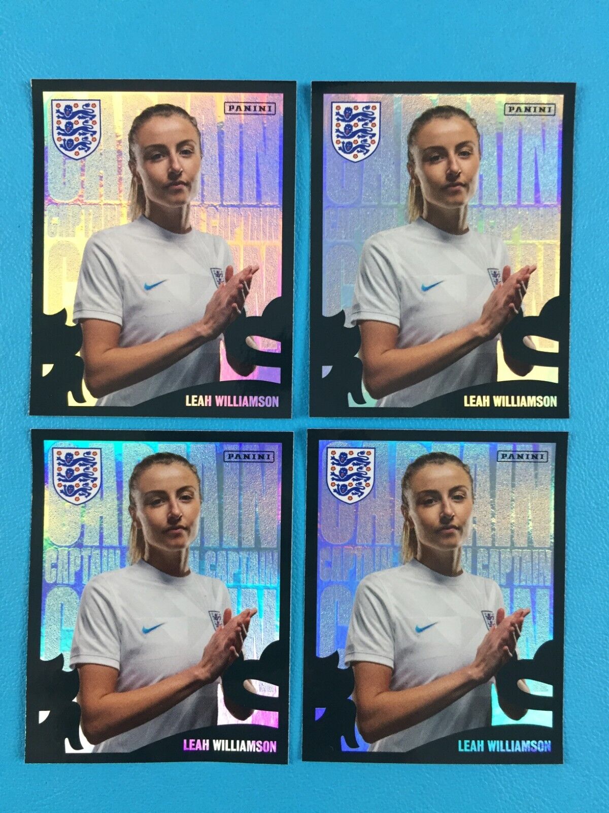 Leah Williamson Lot of 4 Sandwich Stickers One England 2023 Foil #56