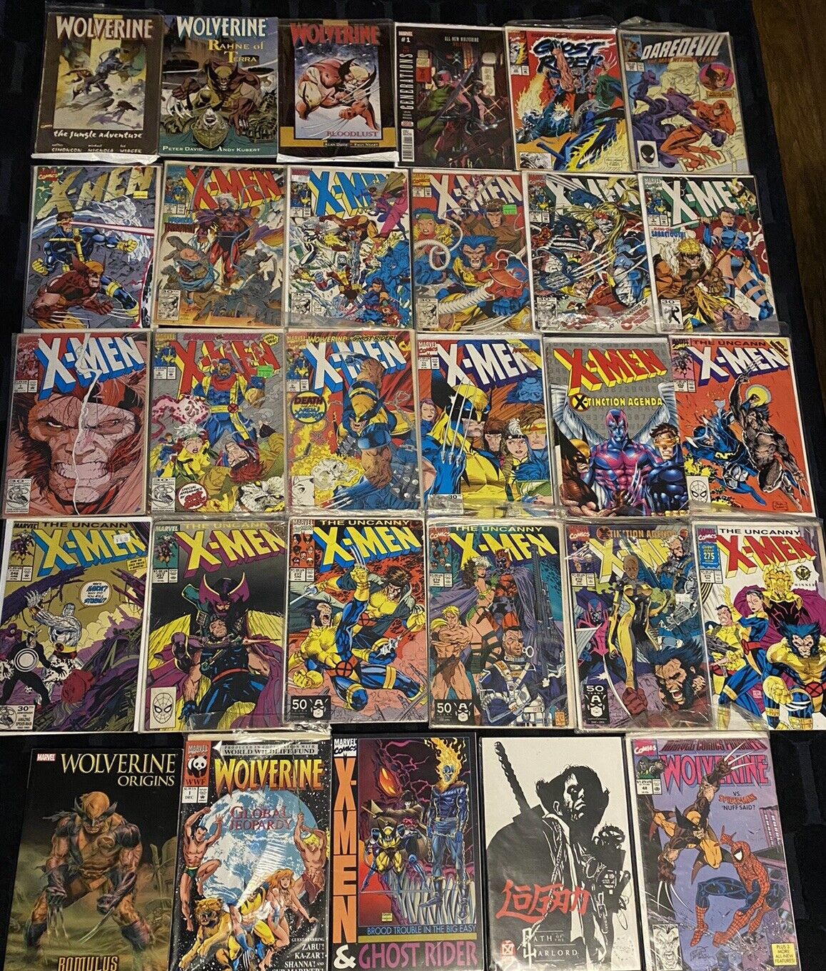 Marvel Comics Lot G / X-MEN, WOLVERINE, Spider-Man, Comic Lot Of 35 Issues