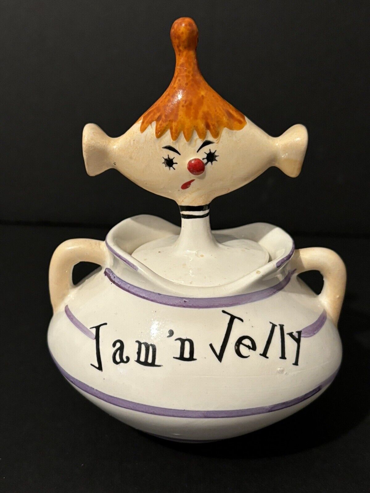 RARE 1959 PIXIE WARE JAM'N JELLY JAR by DAVAR PROD- Excellent Condition