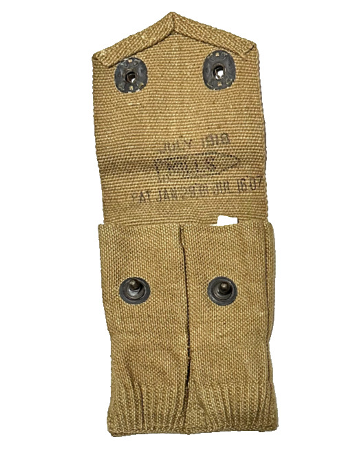 ANTIQUE UNISSUED NEW OLD STOCK 1918 WWI 45 CAL. MAGAZINE MILITARY POUCH COLT