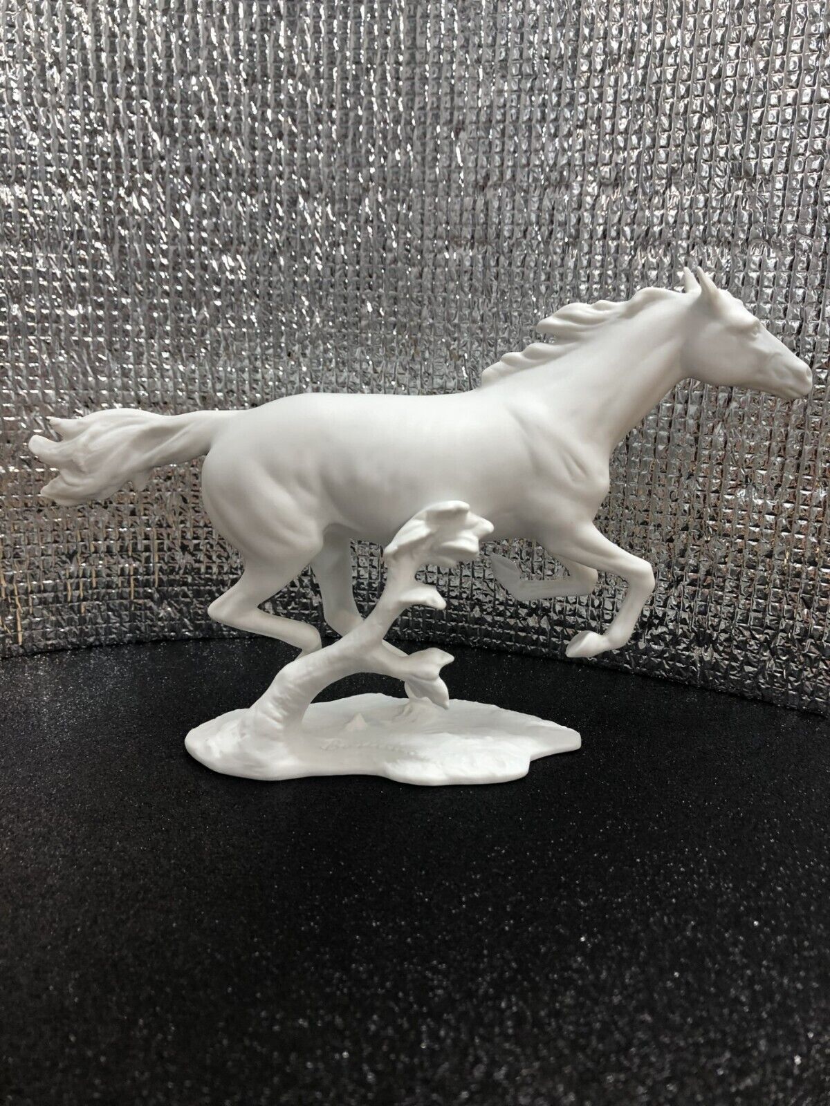 Kaiser White Bisque Porcelain Racing Horse Figurine by G. Bochmann