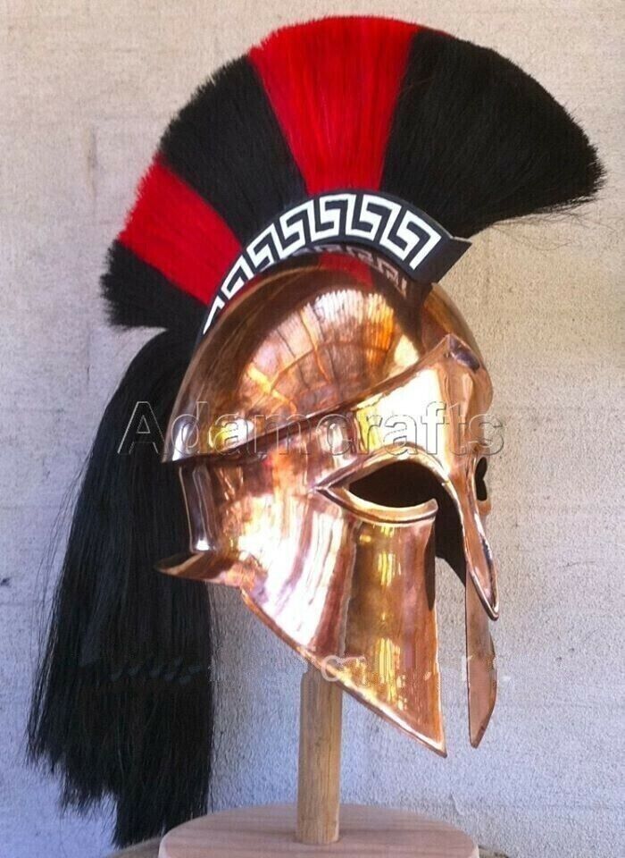 Medieval Copper Coated Medieval Greek Corinthian Helmet Spartan Helmet