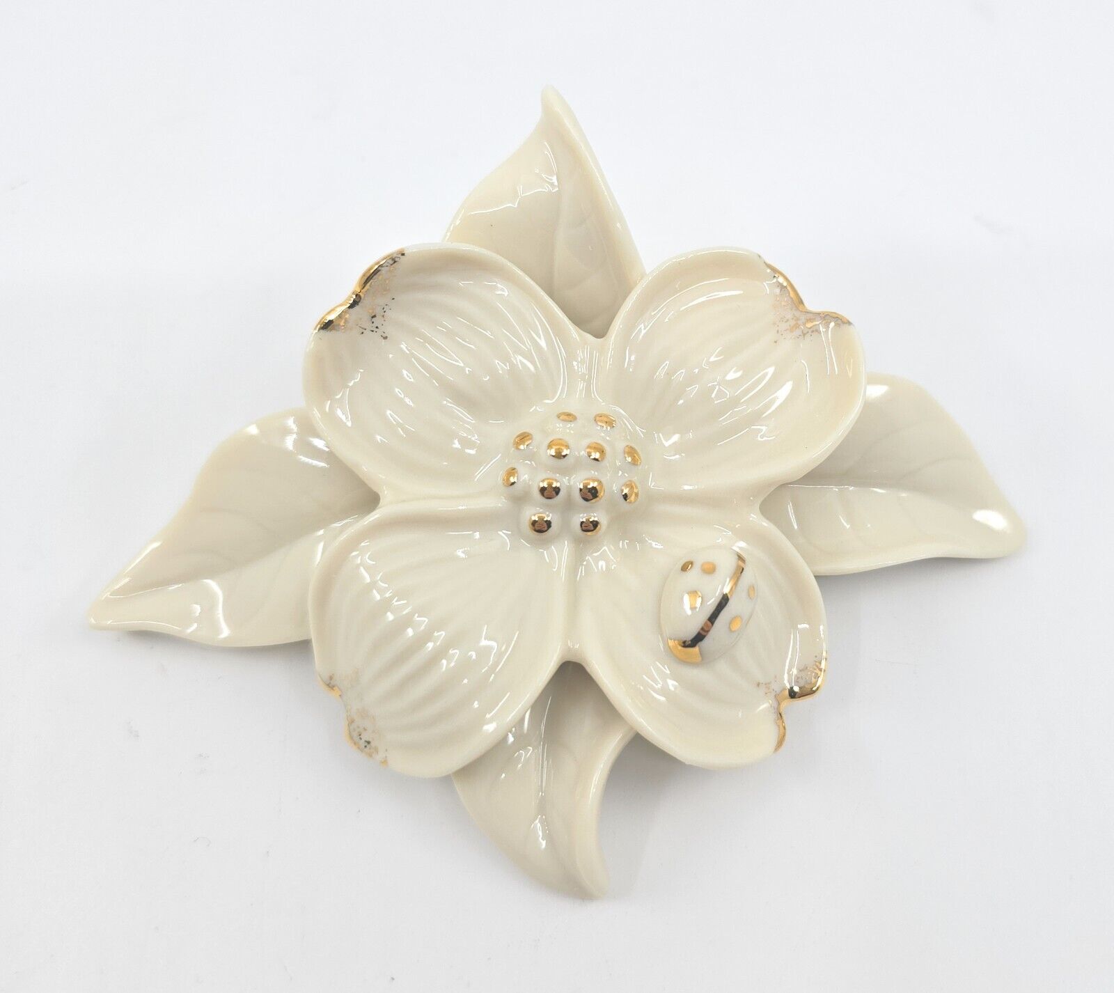Lenox Darling Dogwood Flower Exquisite Ivory Fine Porcelain Figurine NWB