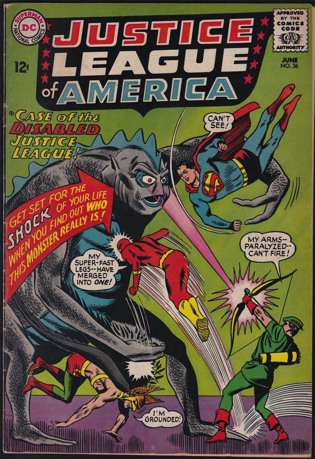 DC Comics JUSTICE LEAGUE of AMERICA #36 1965 Solid Mid-Grade