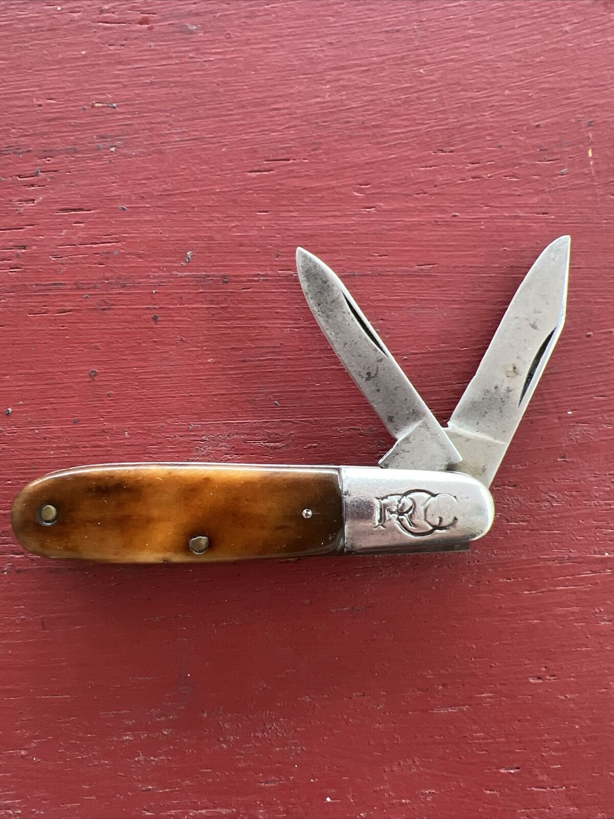 1920s ROBESON CUT CO ROCHESTER NY FOLDING KNIFE BONE HANDLE RARE