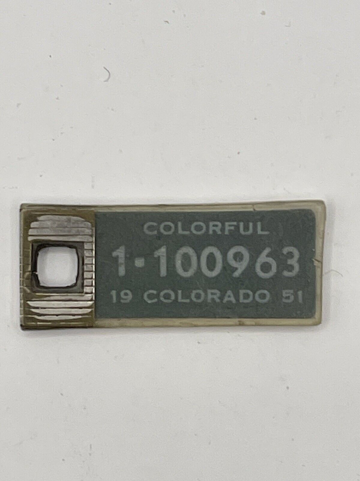 Vintage 1951 Colorado License Plate Miniature Key Tag