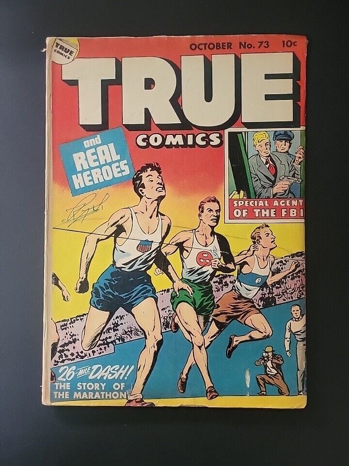 True Comics and Real Heroes 73 (1948) The Story of the Marathon 26 Mile Dash 405