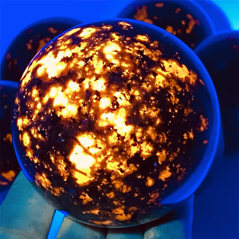 60mm+wholesale Natural Fire Golem Gemstone Sphere Healing Quartz Crystal Ball1pc