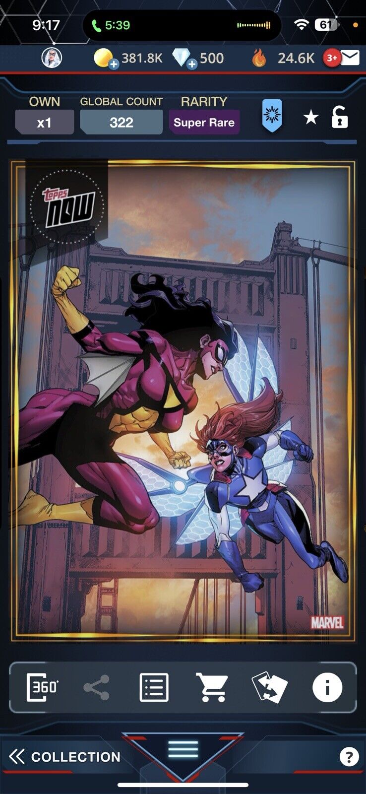 Topps Marvel Collect Topps Now \'24 May 1 Gold Spider-Woman #7