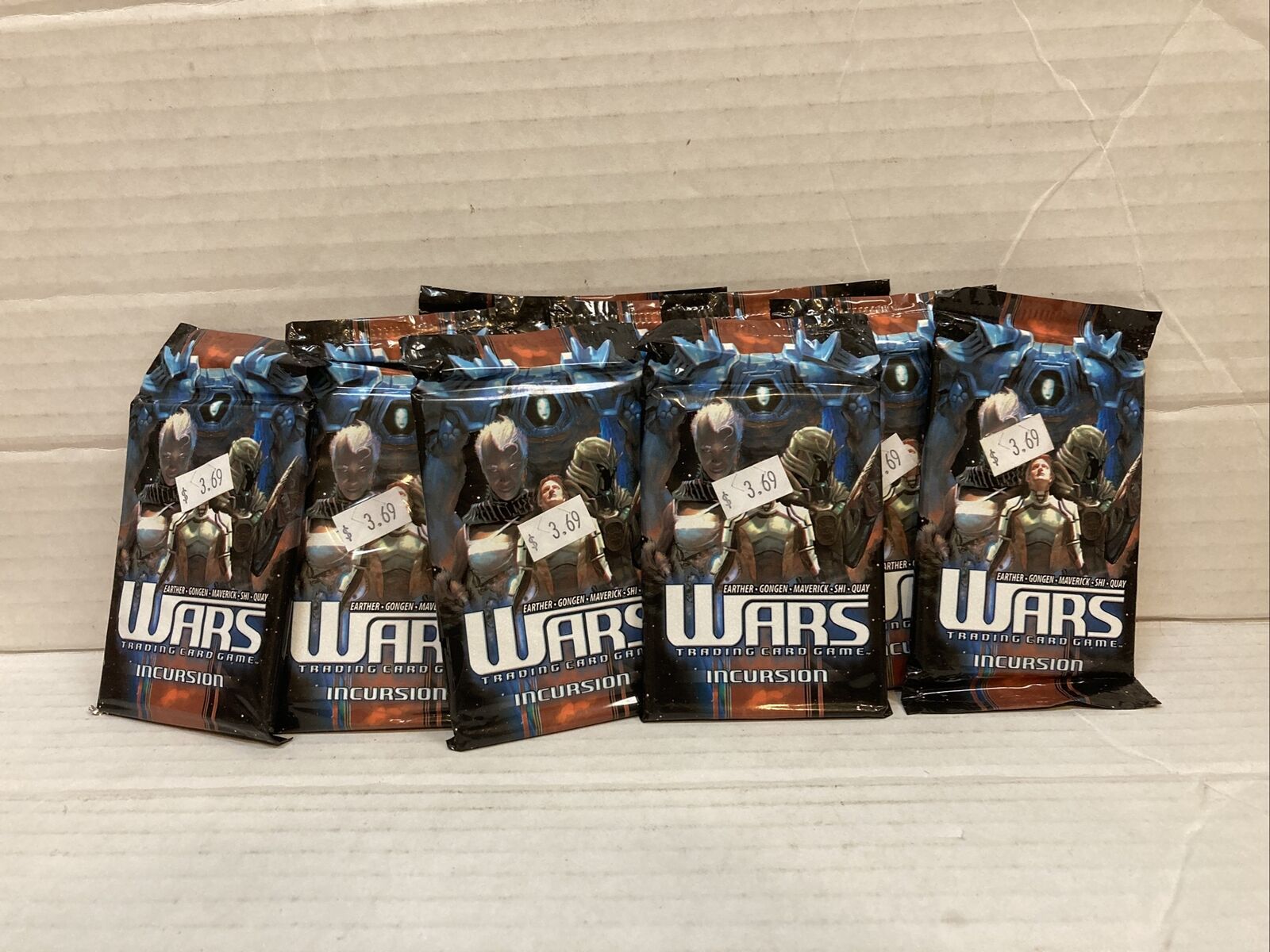 Lot Of 12 WARS TCG Trading Card Game: INCURSION Packs Sealed