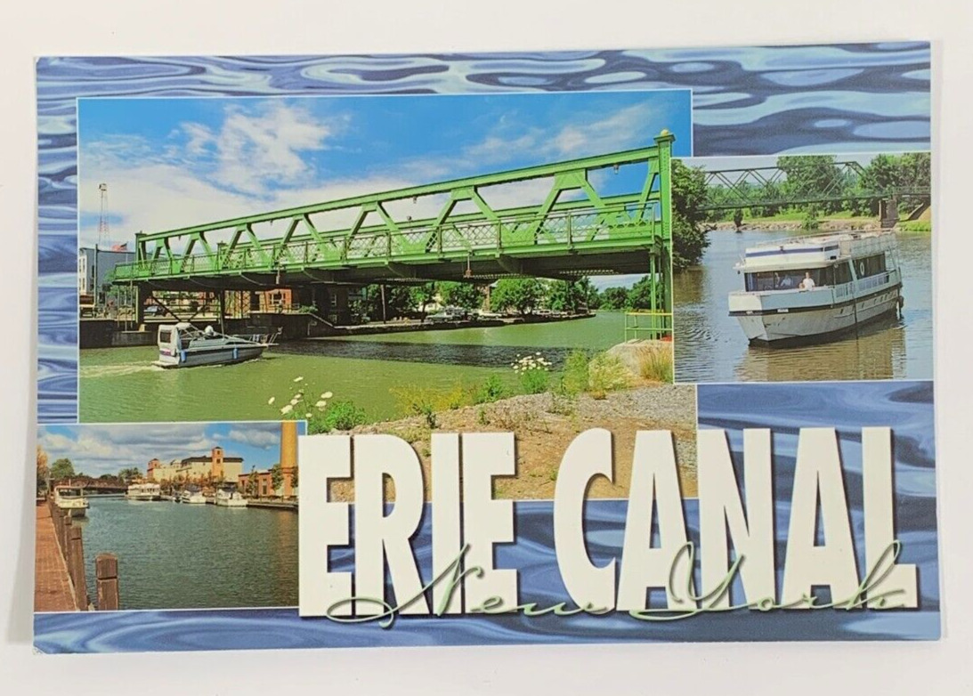 Along the Erie Canal New York NY Multiview Postcard Unposted