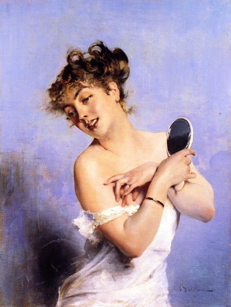 Dream-art Oil painting beauty girl La-Toilette-Giovanni-Boldini-oil-painting art