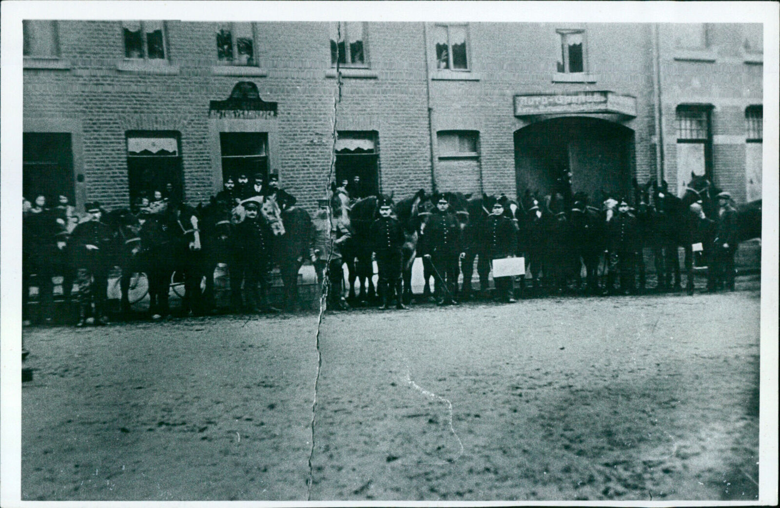 Limburg infantrymen with horses they had taken... - Vintage Photograph 4537103