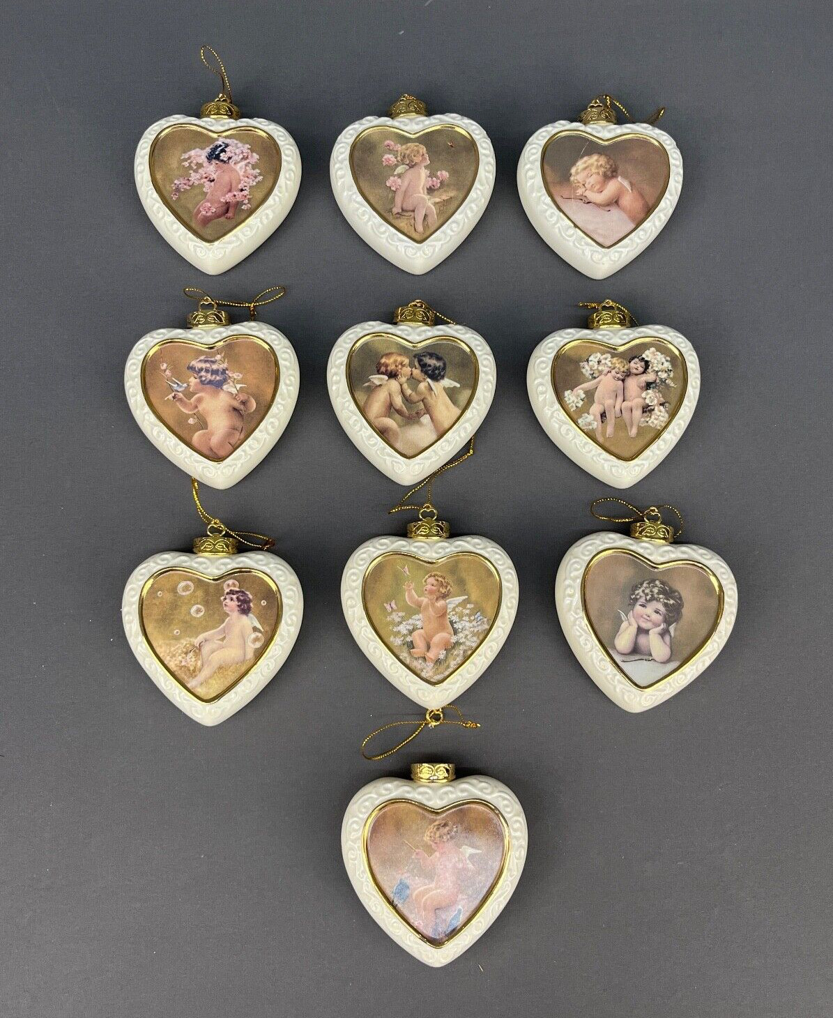 10pc Loves Heavenly Messengers Heirloom Ornament Collection; Gutmann 1999