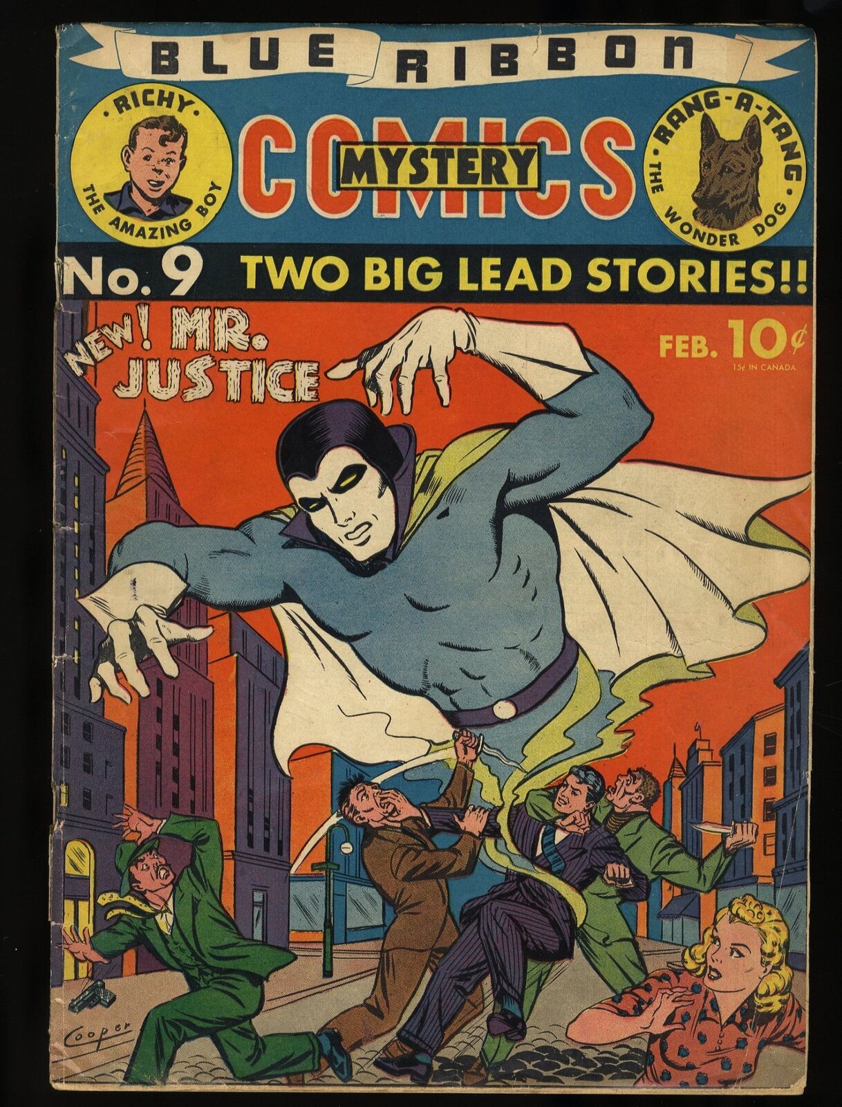 Blue Ribbon Comics #9 VG- 3.5 (Restored) (Qualified) 1st Mr. Justice Archie