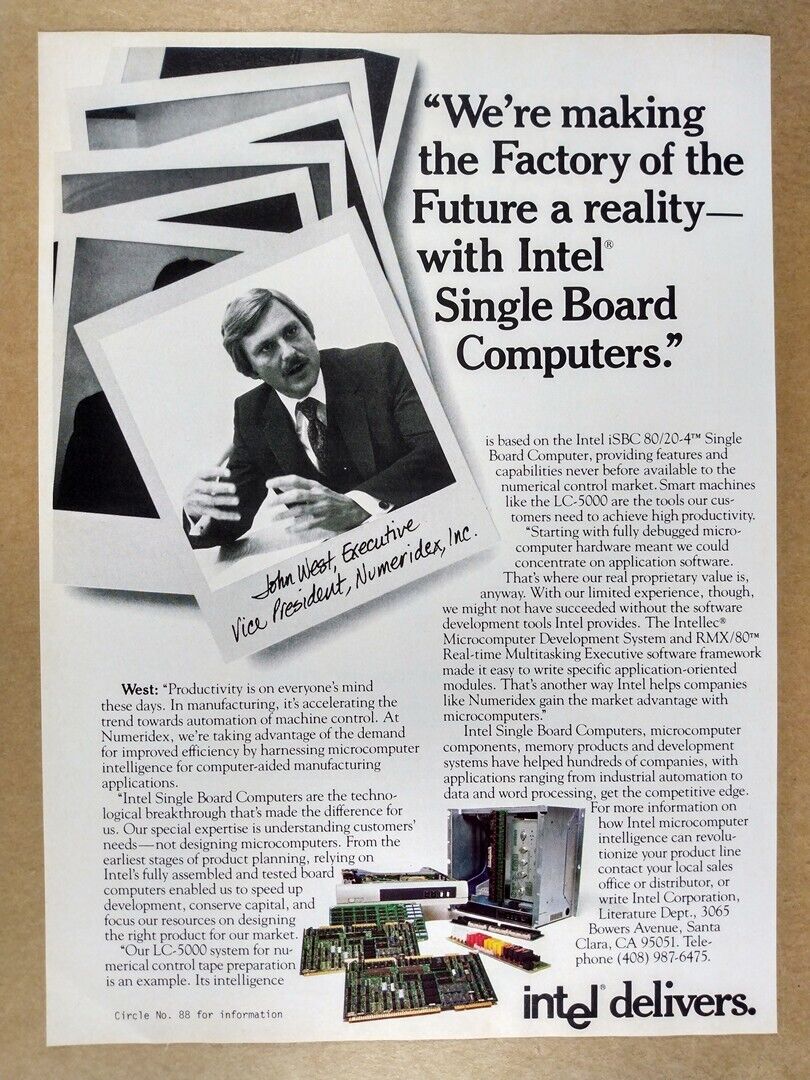 1979 Intel Single Board Computers vintage print Ad
