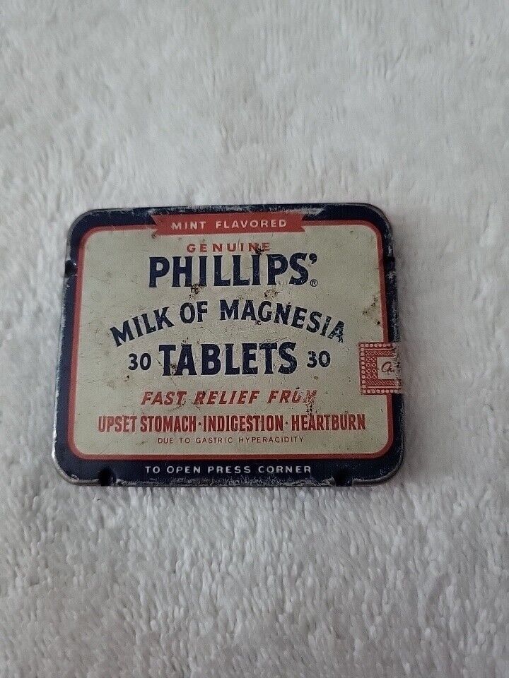 Antique Phillips\' Milk of Magnesia Tablets Tin 